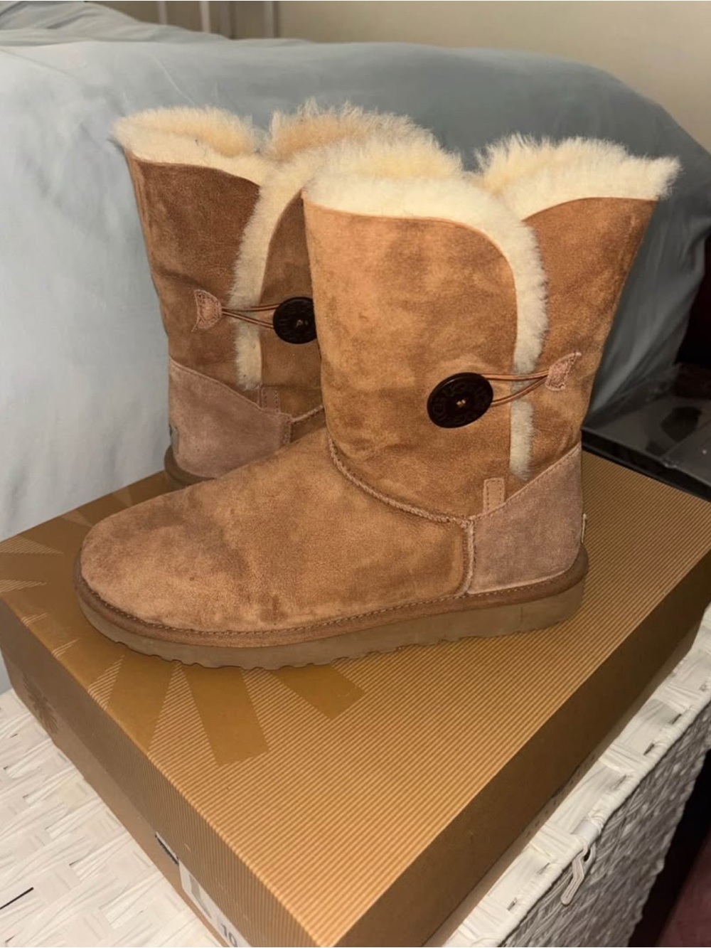 Chestnut Button Ugg Boots